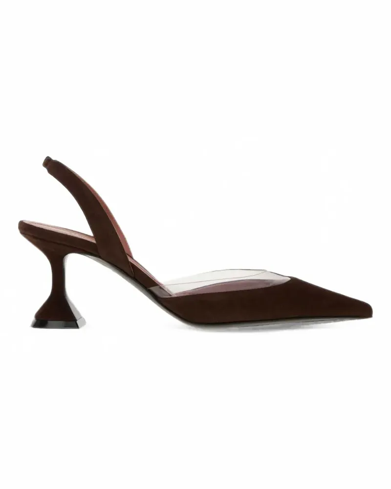 Amina Muaddi Lara transparent-panel slingback pumps - Braun Braun