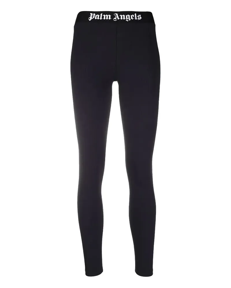 Palm Angels Leggings mit Logo-Bund - Schwarz Schwarz
