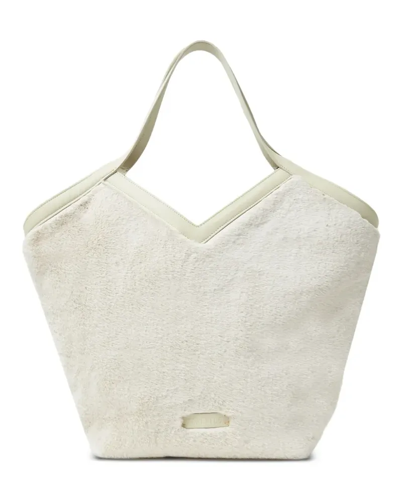 Peserico Tote Bag mit Pelzstruktur - Nude Nude