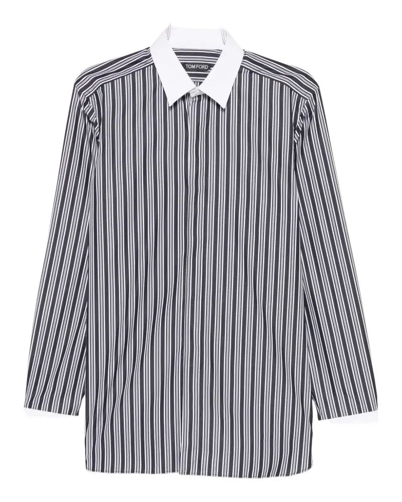 Tom Ford long-sleeve striped shirt - Schwarz Schwarz