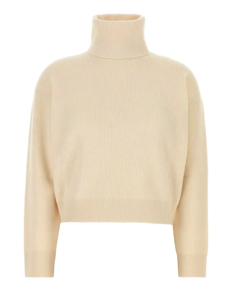 Brunello Cucinelli Gerippter Rollkragenpullover - Nude Nude
