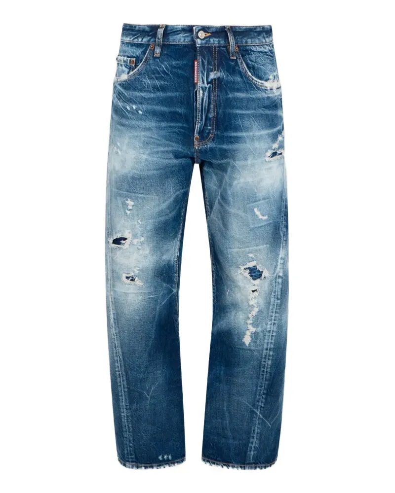 Dsquared2 Lockere Brando Classic Twist Jeans - Blau Blau