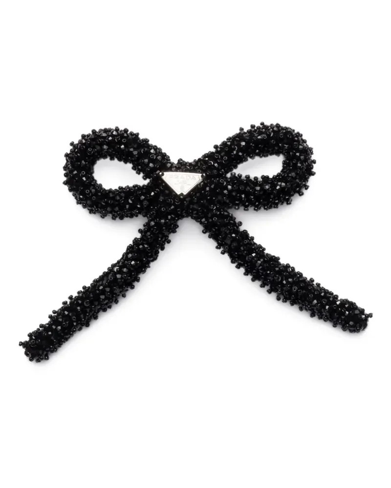 Prada Haarspange mit Logo - Schwarz Schwarz