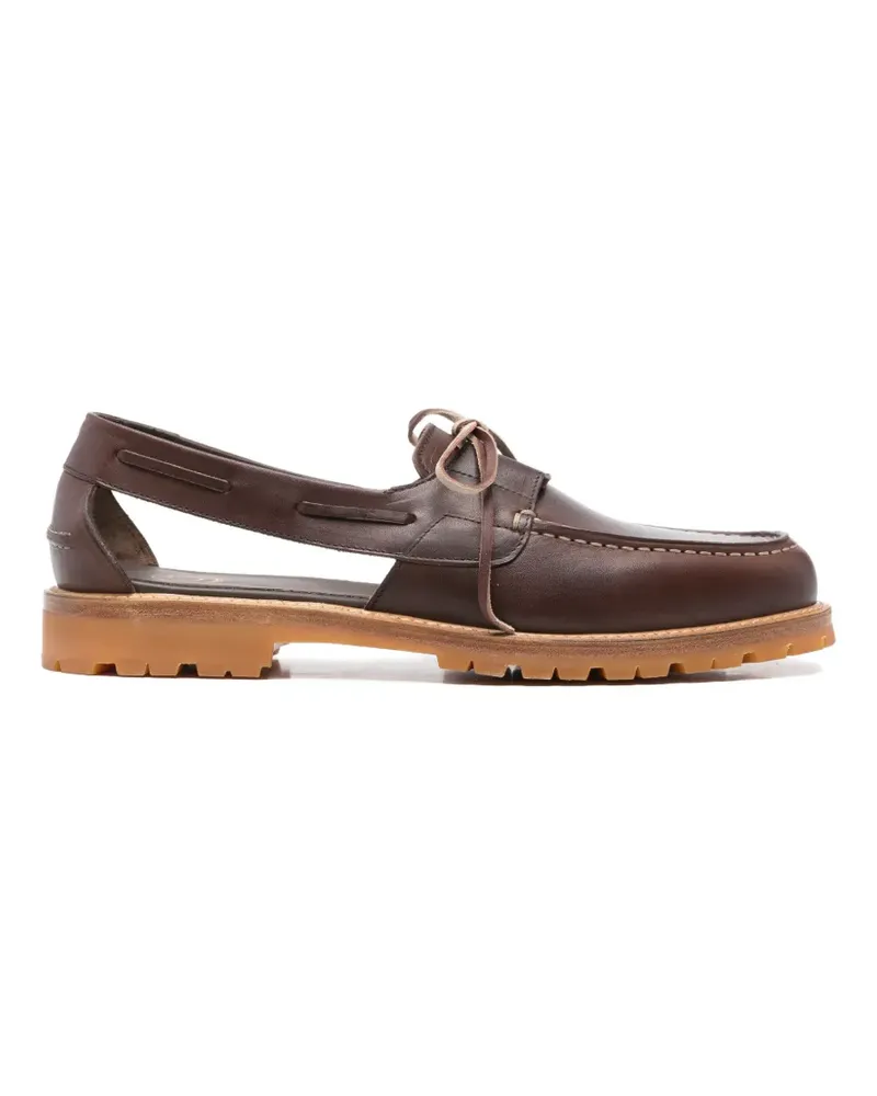 A Kind Of Guise Barolo cut-out boat shoes - Braun Braun