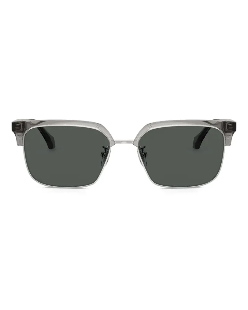 Versace Sonnenbrille mit eckigem Gestell - Grau Grau