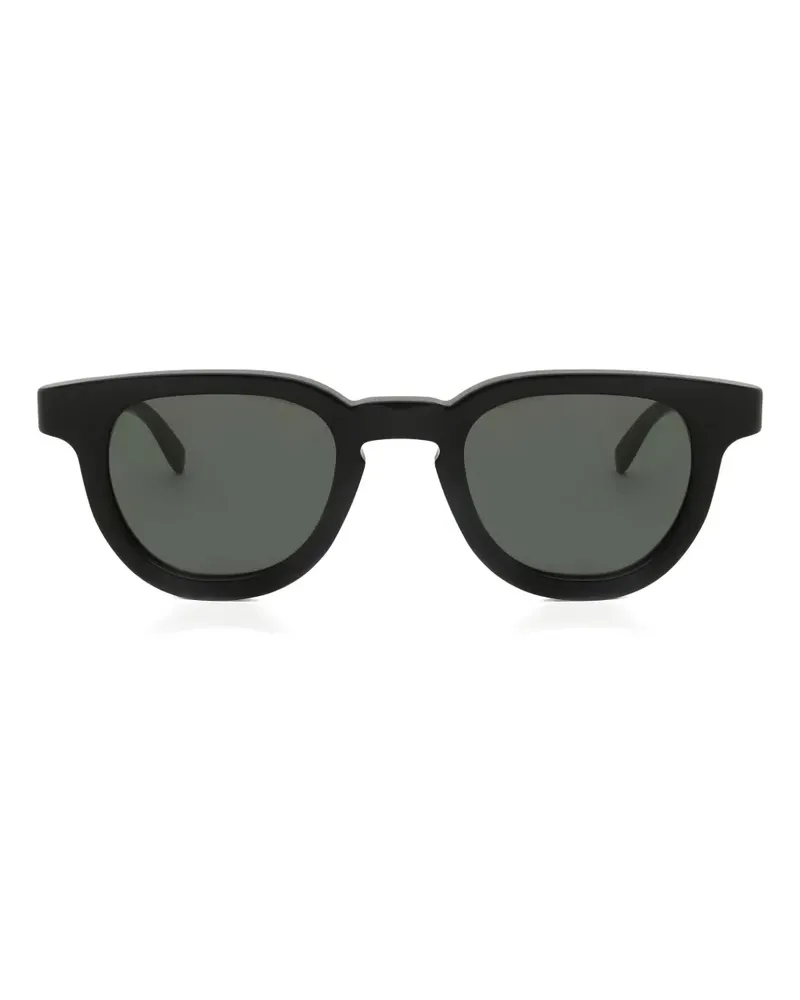 RETROSUPERFUTURE Sonnenbrille mit rundem Gestell - Schwarz Schwarz