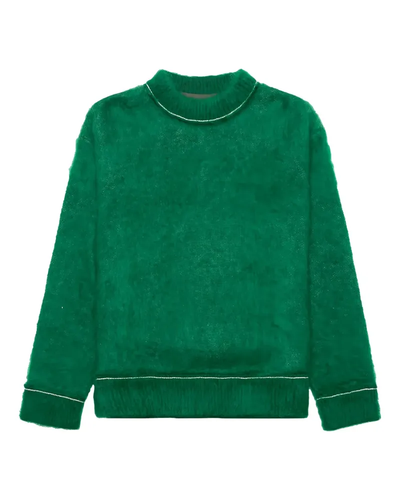 Sacai Gestrickter Pullover aus Mohair - Grün Grün