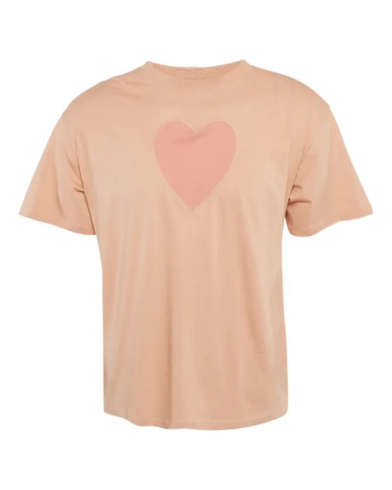 Sandro T-Shirt mit Herz-Motiv - Rosa Rosa