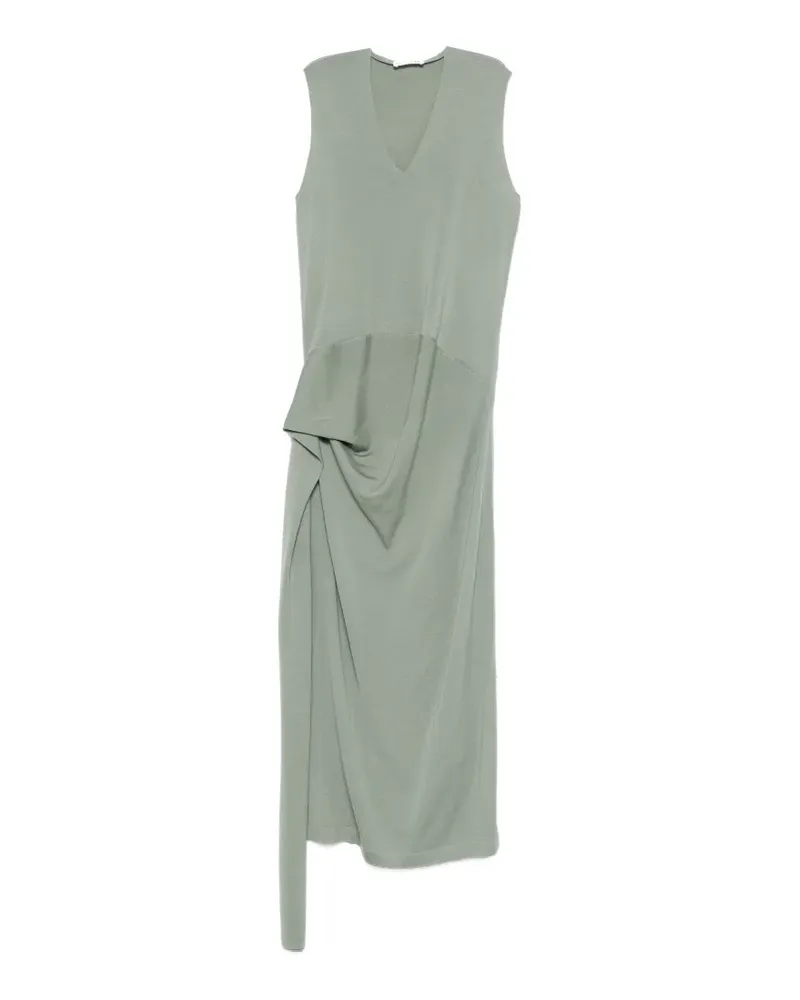 Jil Sander V-neck draped maxi dress - Grün Grün