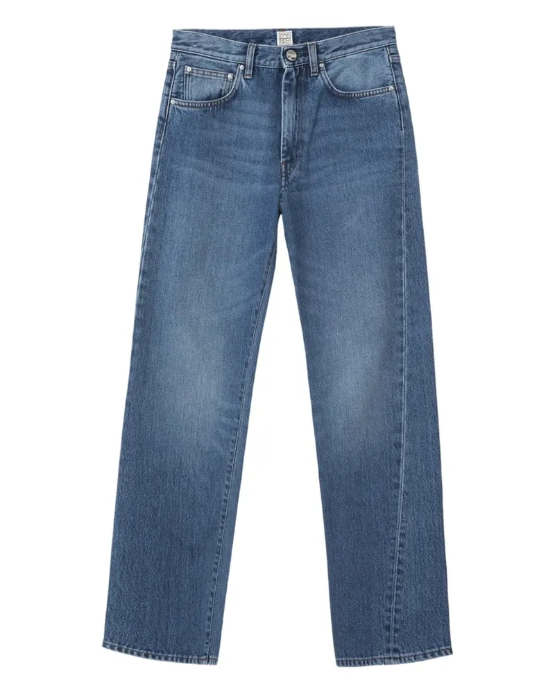 Totême logo-patch jeans - Blau Blau