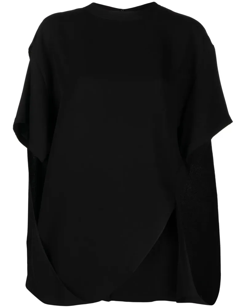 Valentino Garavani Asymmetrisches T-Shirt - Schwarz Schwarz