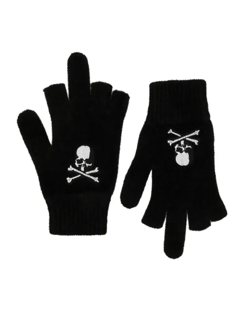 Mastermind World Offene Handschuhe mit Fingern - Schwarz Schwarz