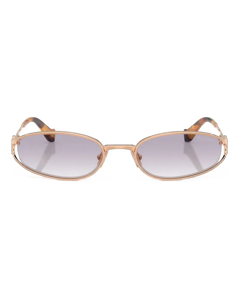 Miu Miu Sonnenbrille mit ovalem Gestell - Rosa Rosa