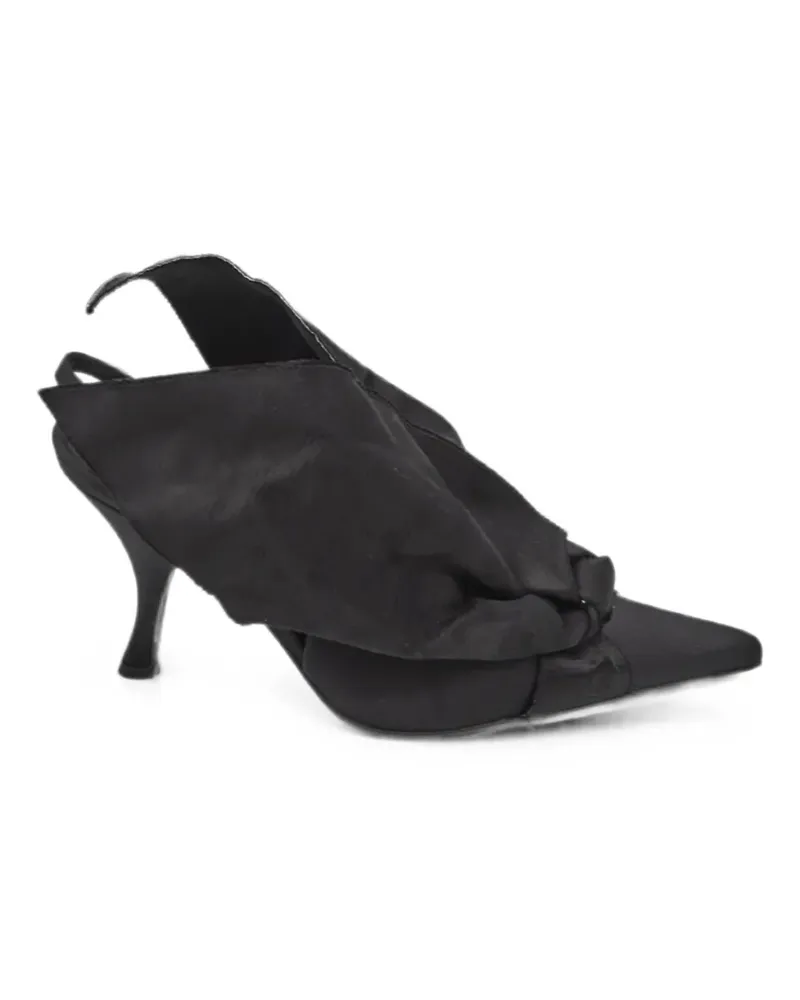 Moschino Slingback-Pumps mit Oversized-Schleife - Schwarz Schwarz