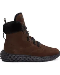 Giuseppe Zanotti High-Top-Sneakers mit Shearling Braun