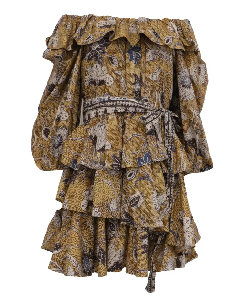 Ulla Johnson Gerüschtes Giselle Kleid - Gelb Gelb