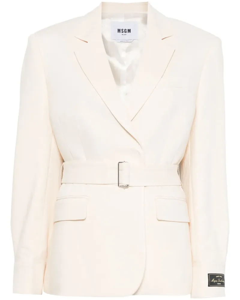 MSGM Sakko mit Gürtel - Nude Nude
