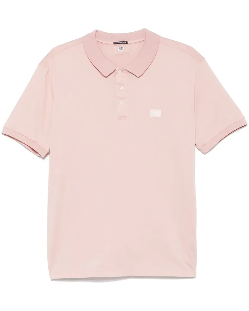C.P. Company Poloshirt mit Logo-Patch - Rosa Rosa