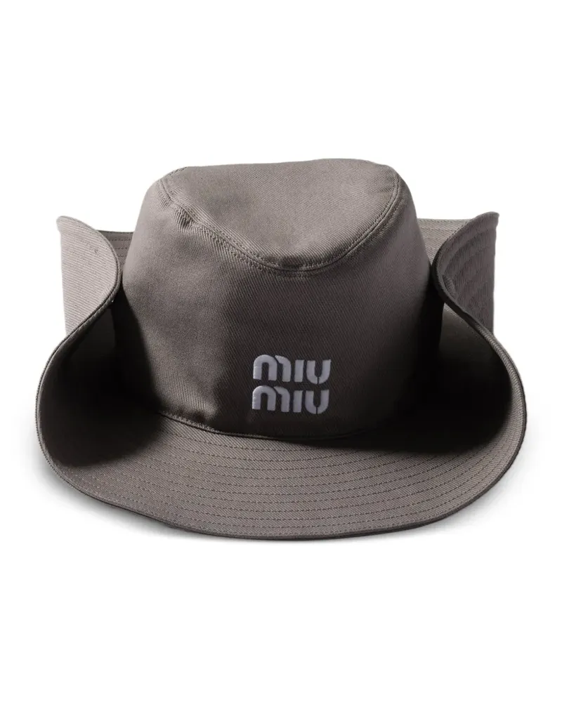 Miu Miu Drill Mütze - Grau Grau