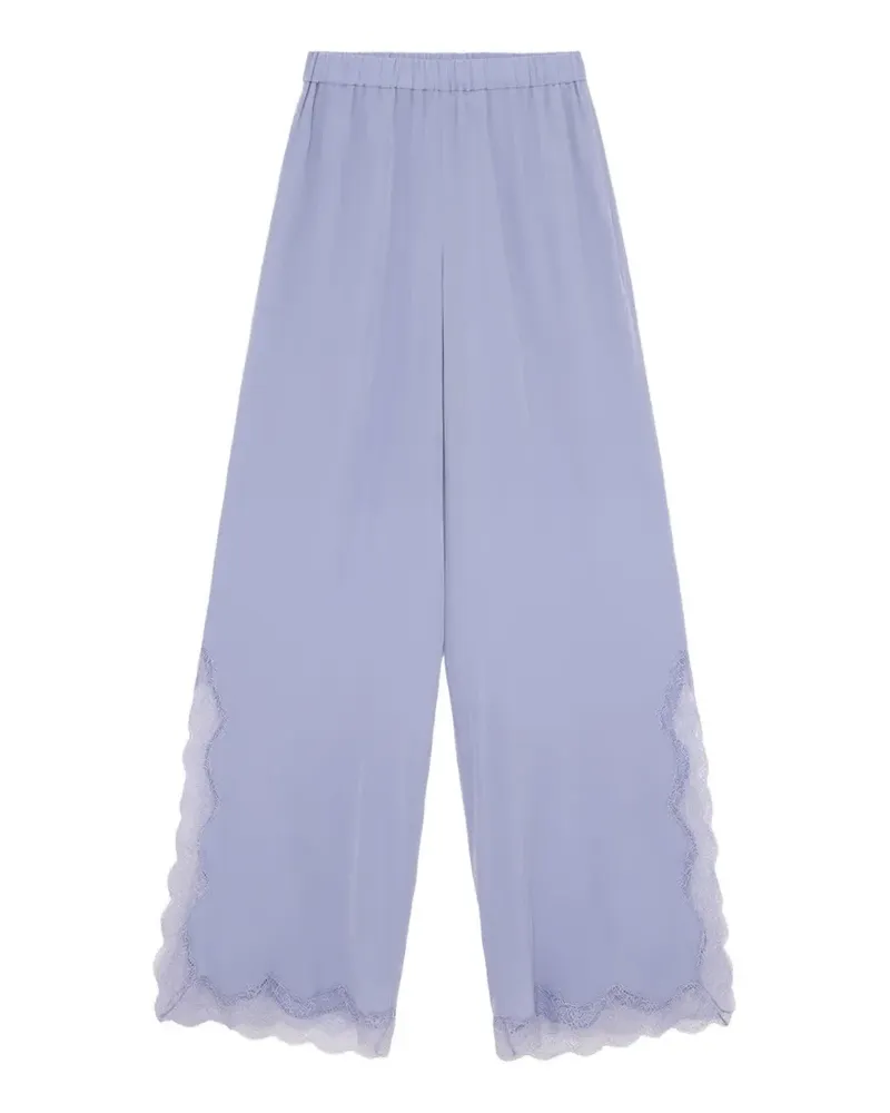 16ARLINGTON Ricci lace-trim palazzo pants - Violett Violett