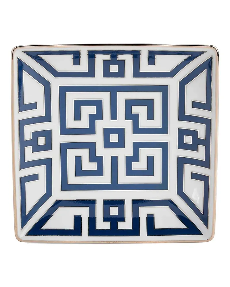 Ginori 1735 Geometrisches Labirinto Serviertablett (20cm) - Weiß Weiß