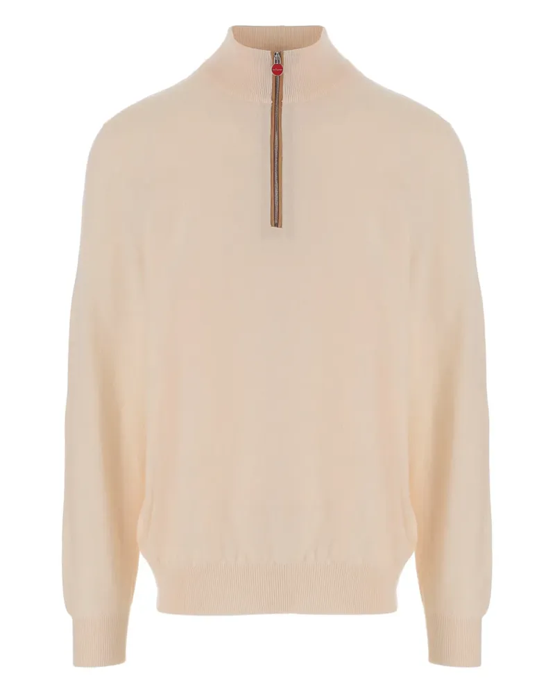 Kiton zip roll-neck sweater - Nude Nude