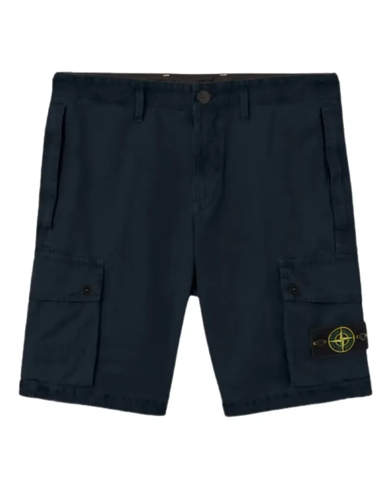 Stone Island Cargo-Shorts mit Logo-Patch - Blau Blau