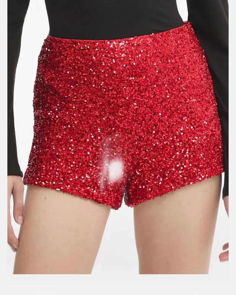 Never Fully Dressed sequin-embellished shorts - Rot Rot