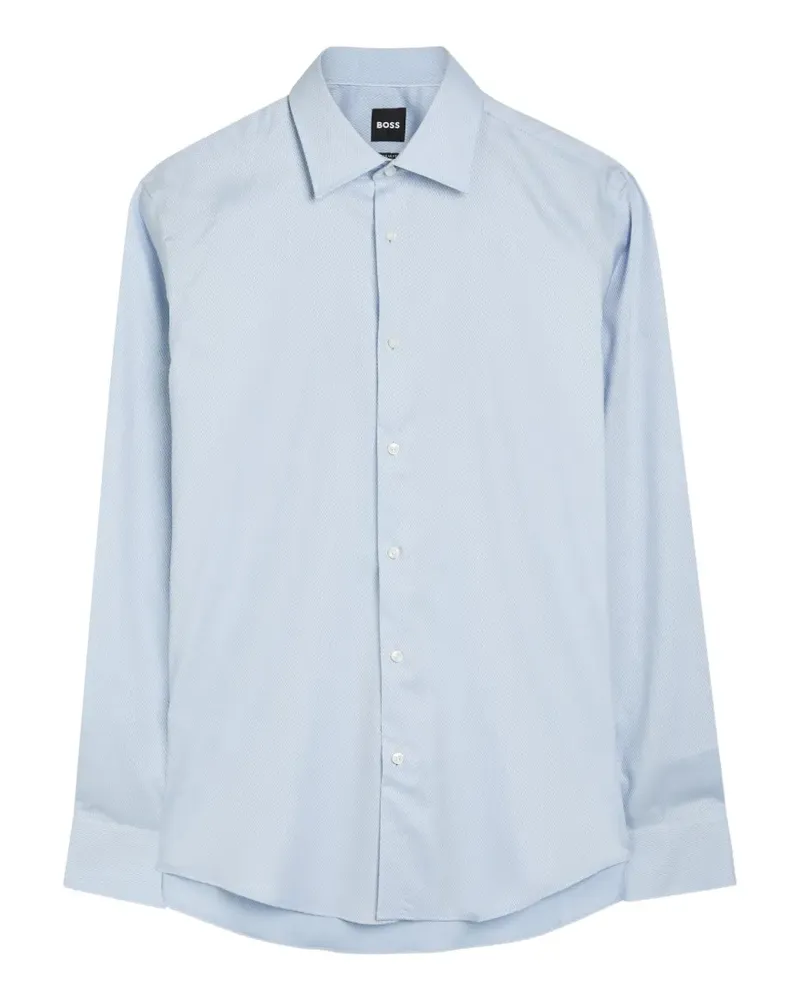 HUGO BOSS micro-patterned shirt - Blau Blau