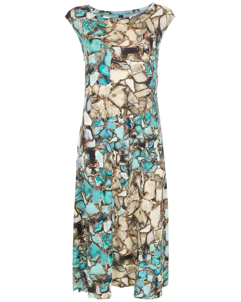 Lygia & Nanny Midikleid mit Print - Blau Blau