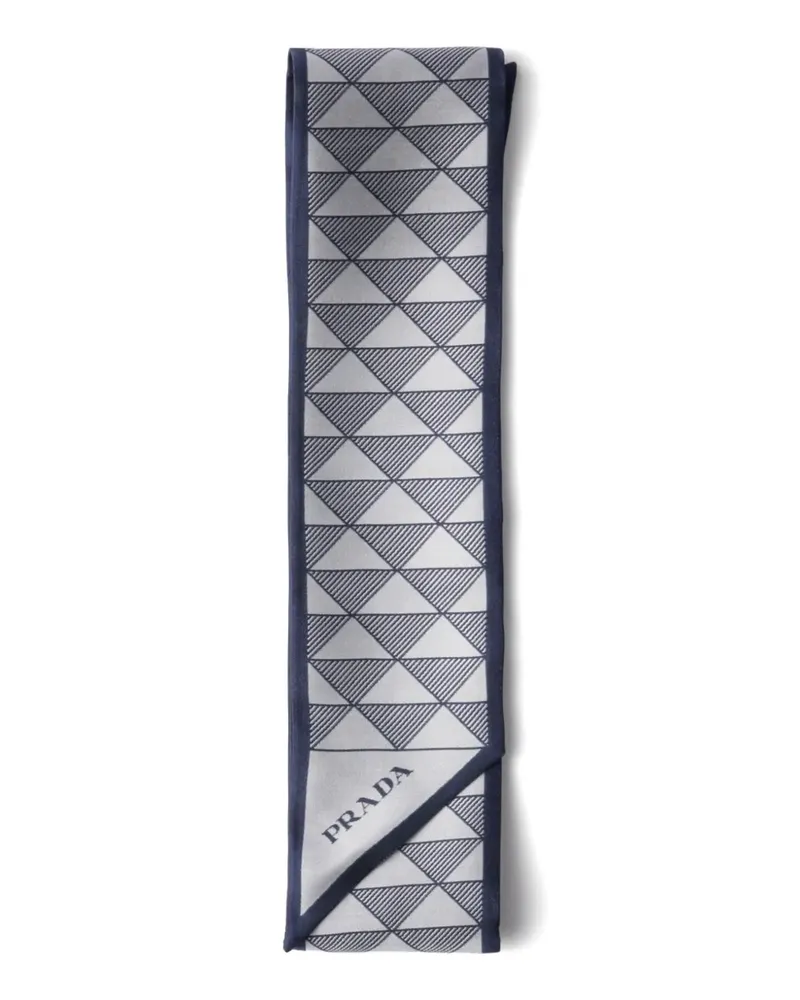 Prada Seidenschal mit Print - Blau Blau