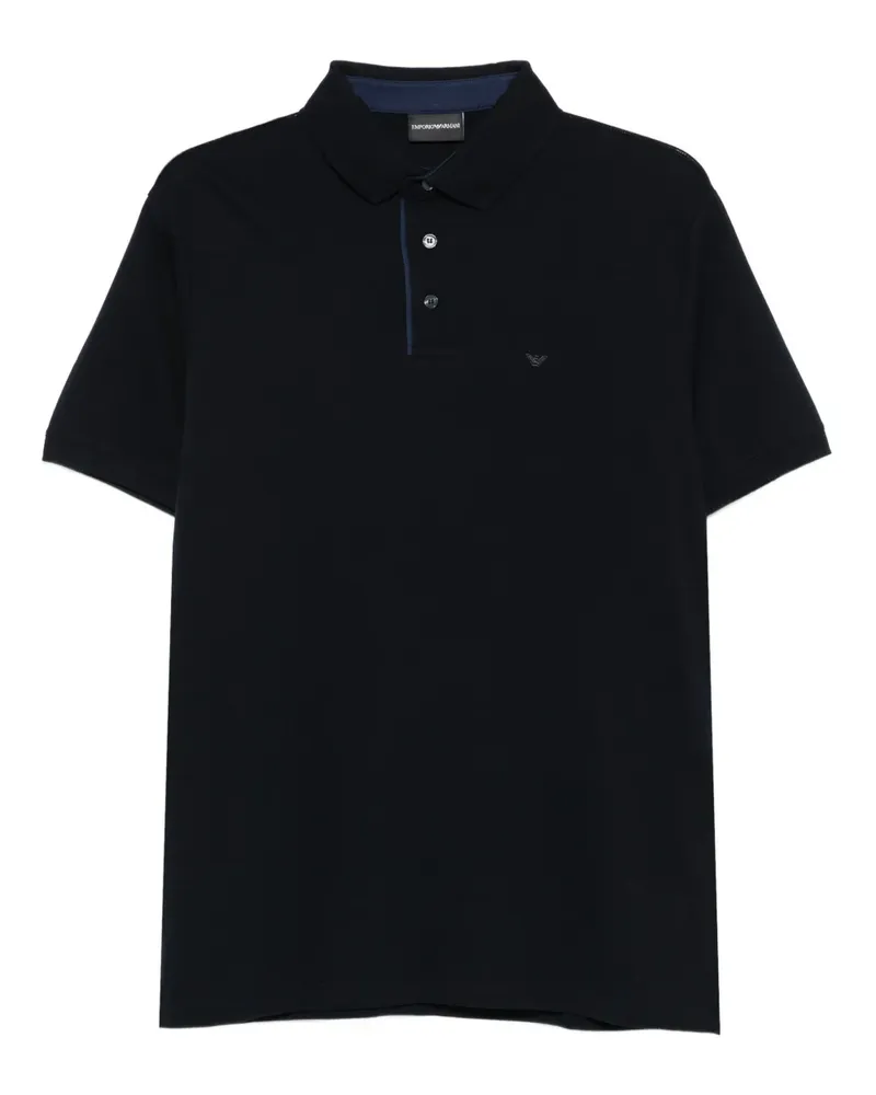 Emporio Armani Poloshirt mit Kontrastnähten - Blau Blau
