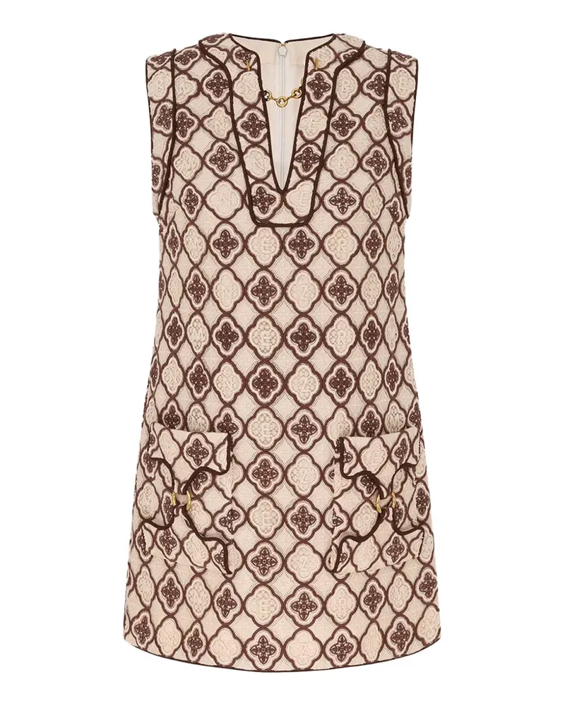 Zimmermann Luna Minikleid aus Guipure - Nude Nude