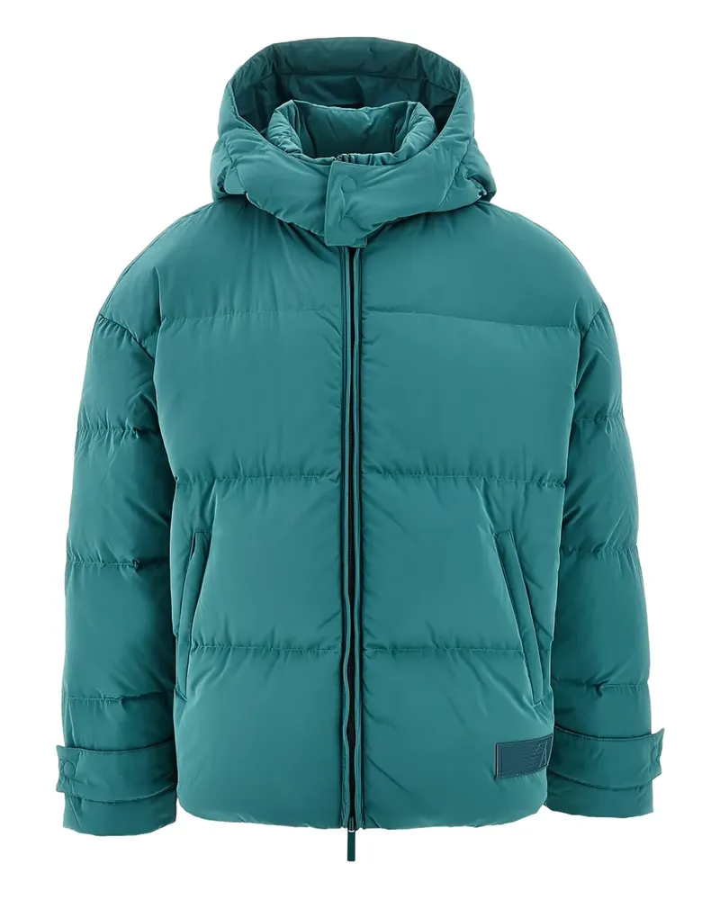 Emporio Armani hooded puffer jacket - Blau Blau