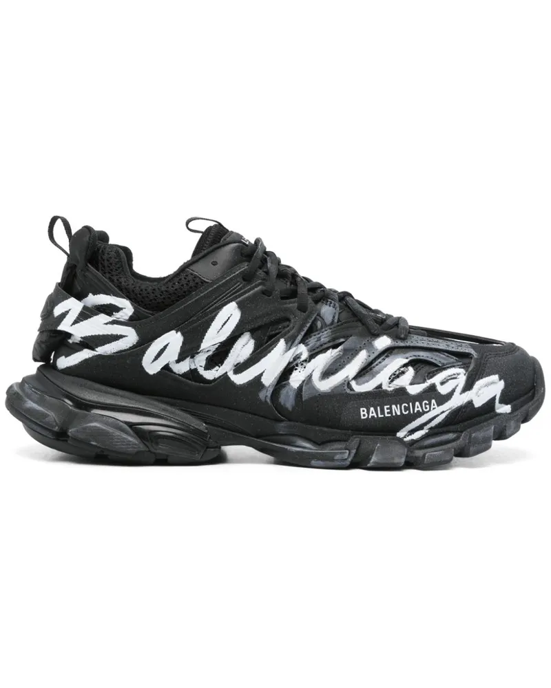 Balenciaga Track Signature Sneakers - Schwarz Schwarz