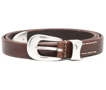 Western leather buckle belt