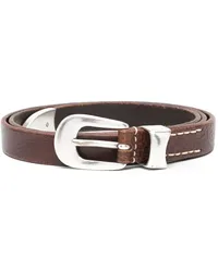 Our Legacy Western leather buckle belt Braun