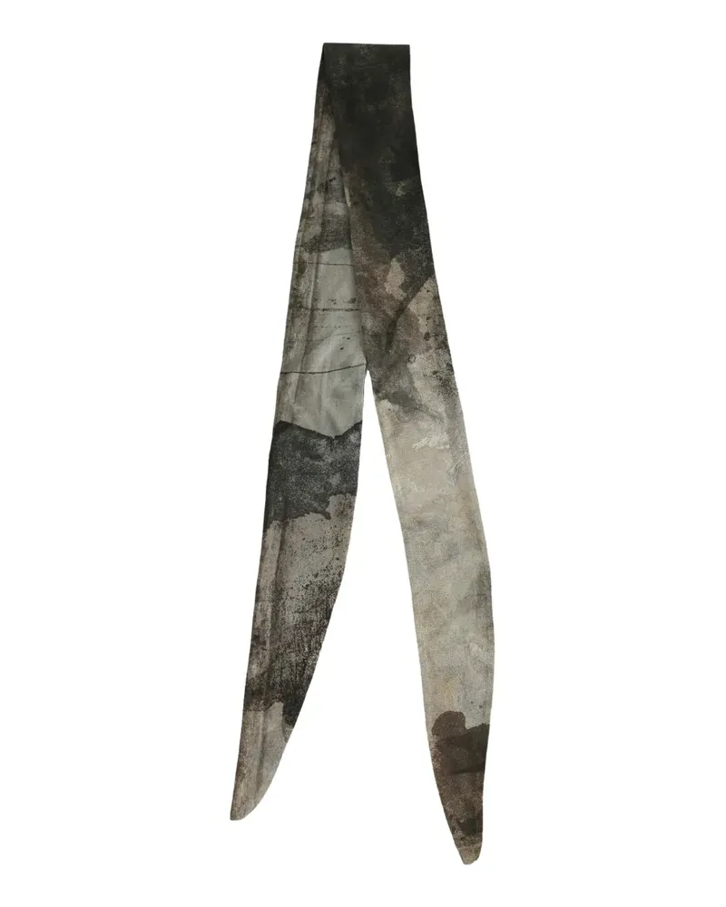Ziggy Chen abstract-print silk scarf - Braun Braun
