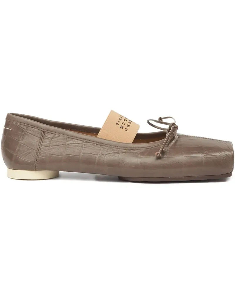Maison Margiela Ballerinas mit Kroko-Prägung - Braun Braun