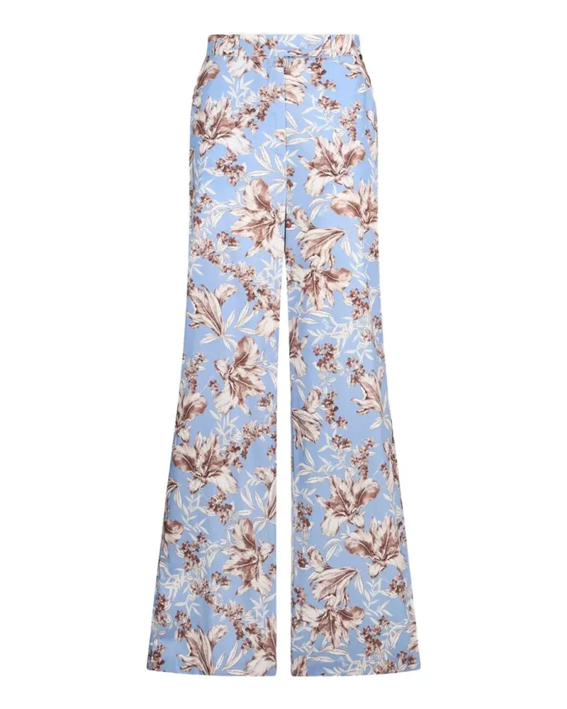 Liu Jo floral-pattern trousers - Blau Blau