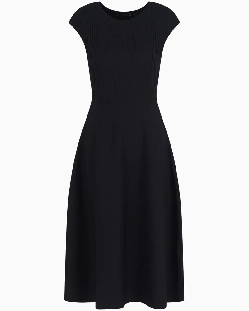 Armani Exchange Kleid mit angeschnittenen Ärmeln - Schwarz Schwarz