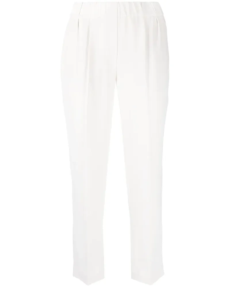 Brunello Cucinelli Tapered-Hose mit Stretchbund - Weiß Weiß