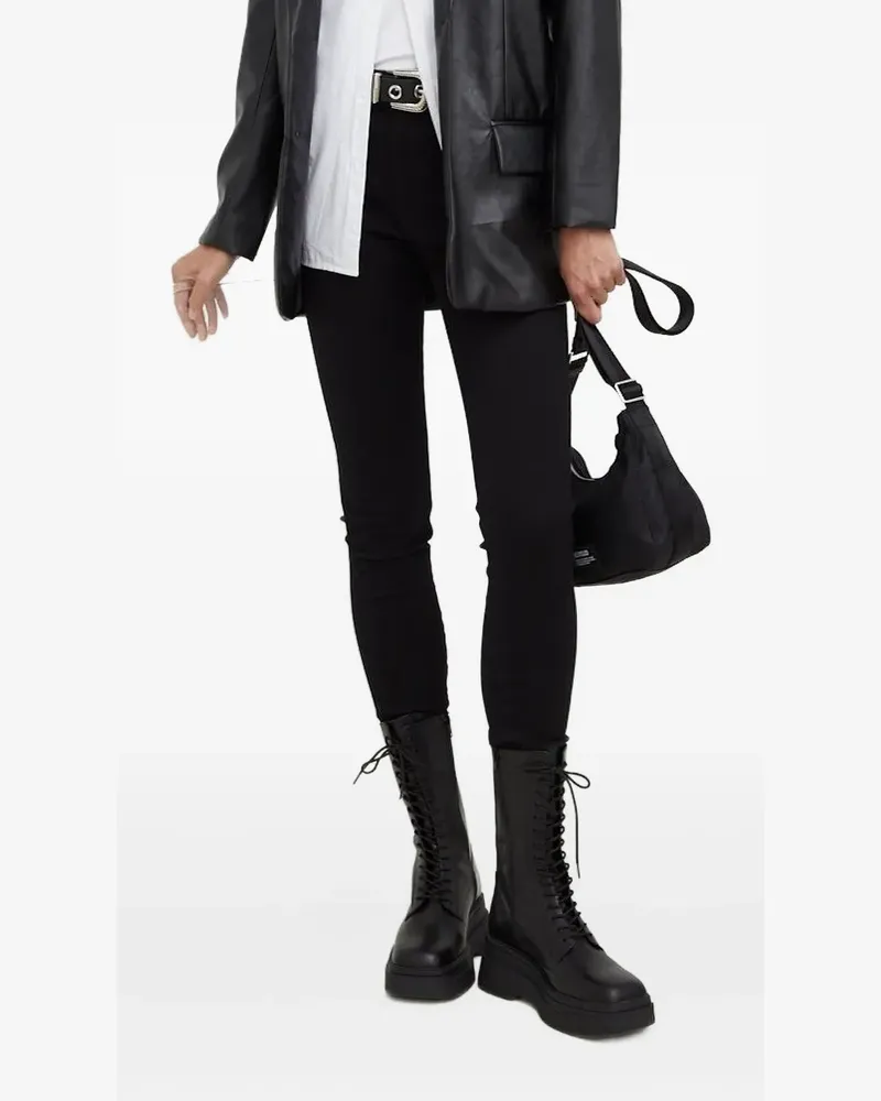 G-STAR RAW Skinny-Jeans mit Logo-Patch - Schwarz Schwarz