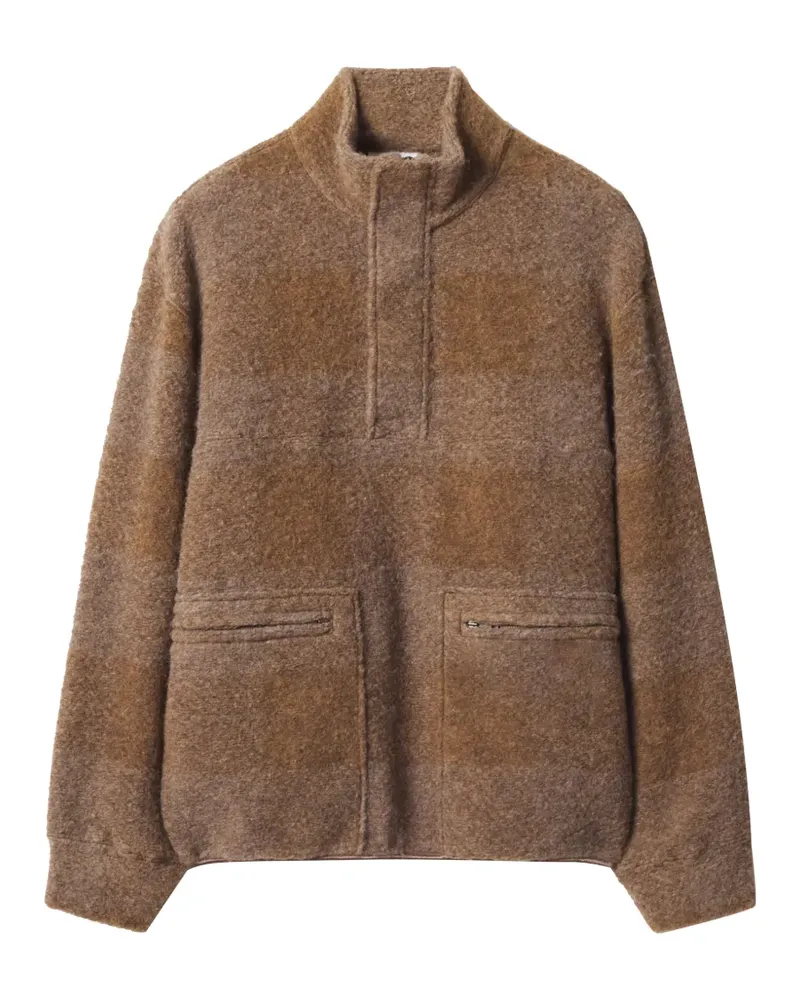 Kitsuné Popover Jacke mit Karomuster - Braun Braun