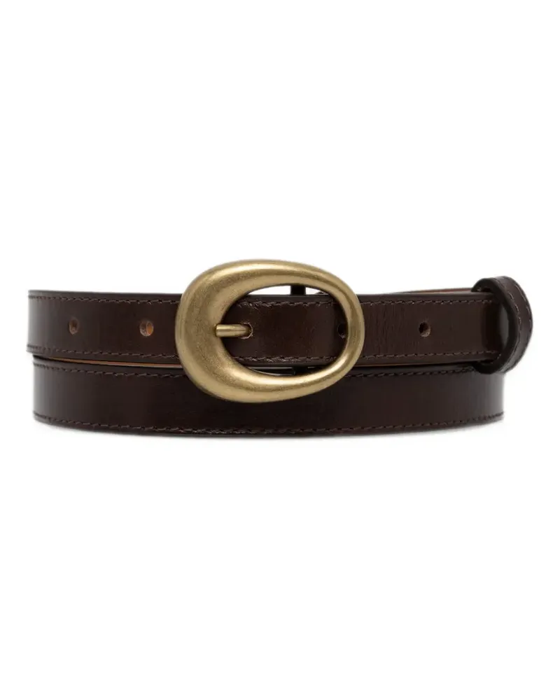 Sessùn Luan oval-buckle leather belt - Braun Braun