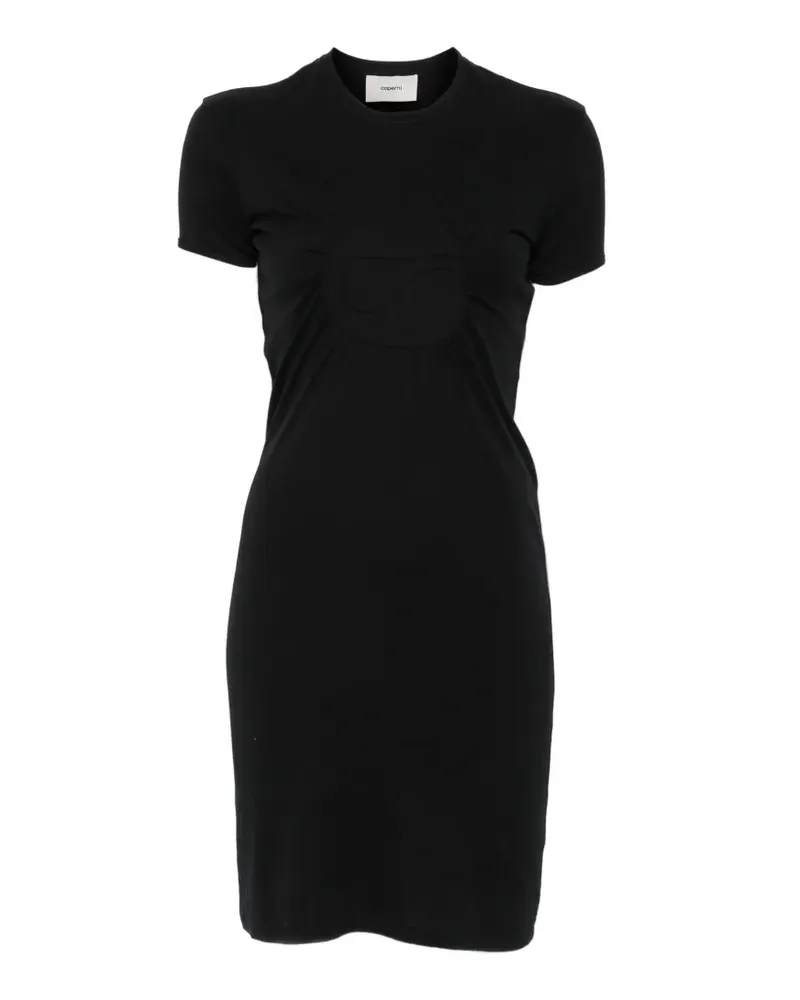 COPERNI Kurzärmeliges Kleid mit Logo - Schwarz Schwarz
