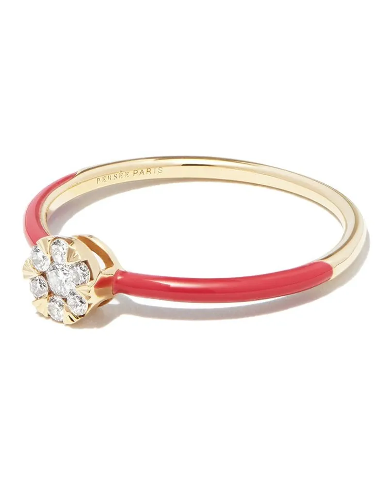PERSEE 18kt Gelbgoldring mit Diamanten Gold