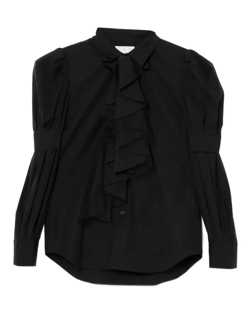 Noir Kei Ninomiya Gerüschtes Hemd - Schwarz Schwarz