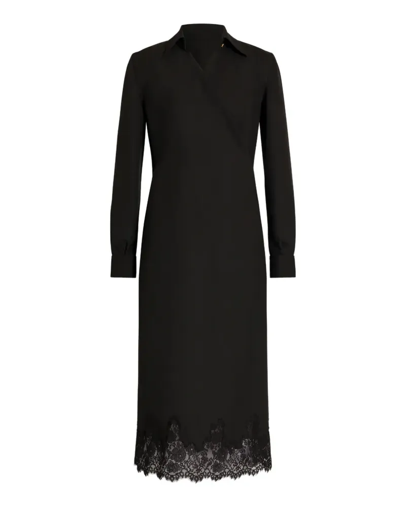 Alberta Ferretti Minikleid mit Spitzenbesatz - Schwarz Schwarz