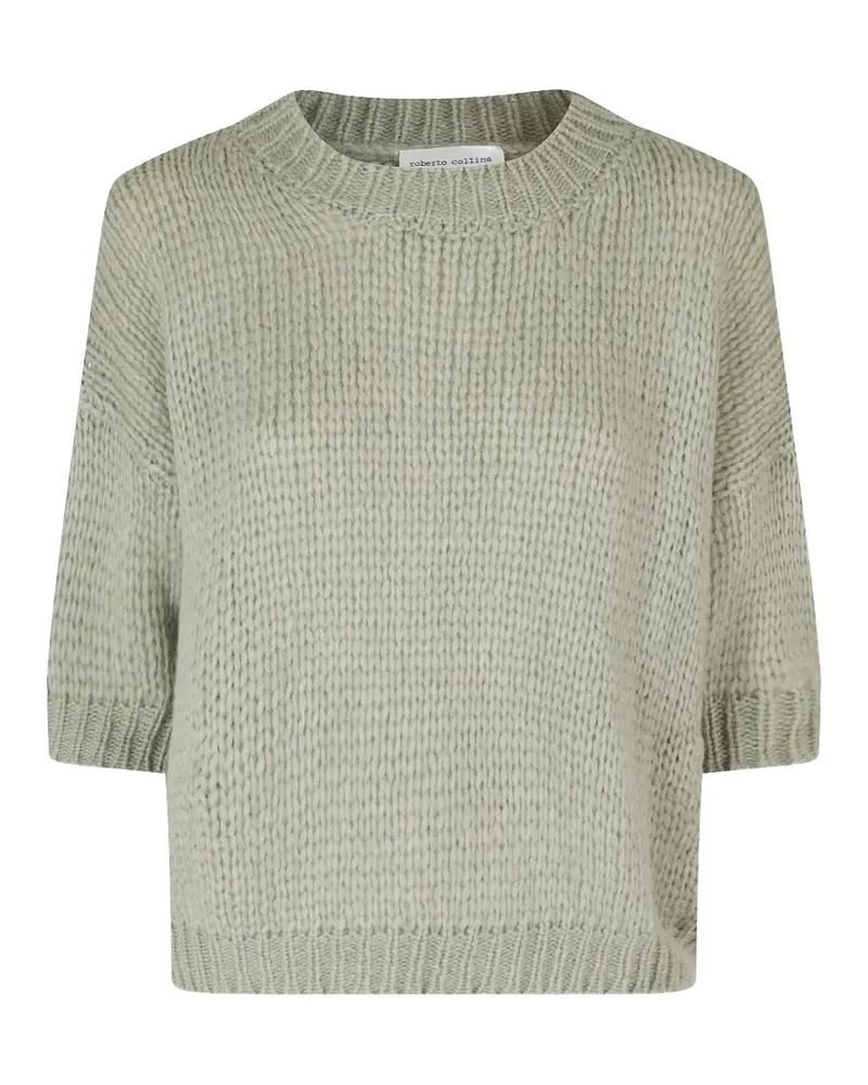 Roberto Collina Maglia Girocollo chunky-knit short-sleeve jumper - Grün Grün